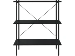 Estantería de 3 niveles negra 80x40x92 cm ES629287