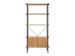 Estantería de 5 niveles 80x40x163cm Acero madera contrachapada