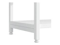 Estantería de acero y MDF de 160 x 30 x 180 cm - Diseño rectangular y arqueado - Color blanco