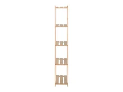 Estantería de almacenamiento de 5 niveles 170 cm madera maciza de pino 02_0000660