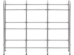 Estantería de almacenamiento para 9 cajas 145 x 33 x 116 cm acero plateado 02_0000644