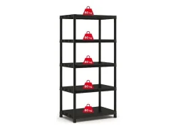 Estantería de Almacenamiento Plus XL / 5 Negro 90 x 60 x 187 cm