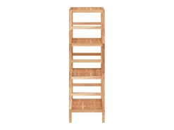 Estantería de baño madera maciza de nogal 35,5x35,5x112,5 cm