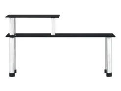 Estantería de cocina vidrio templado negro 45x16x26 cm ES619038
