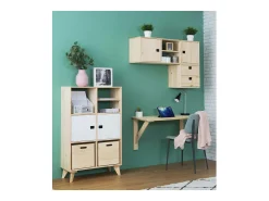 Estantería de cubos de madera cruda Dinamic 6 espacios