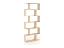 Estantería de diseño escalonado vertical en roble canadian 192 cm Zoe High Roble Canadian