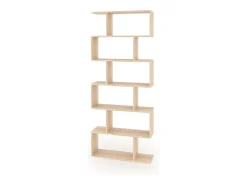 Estantería de diseño escalonado vertical en roble canadian 192 cm Zoe High Roble Canadian