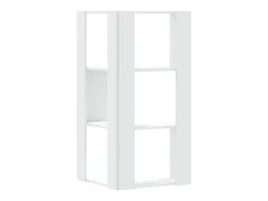 Estantería de esquina 3 niveles madera blanco 50x50x102 cm
