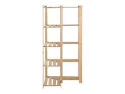 Estantería de esquina 5 niveles pino macizo 82,5x82,5x170 cm ES204103