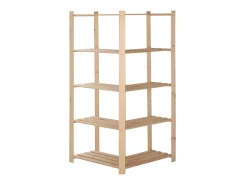 Estantería de esquina 5 niveles pino macizo 82,5x82,5x170 cm ES204103