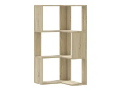 Estantería de esquina 3 niveles madera roble Sonoma 50x50x102cm
