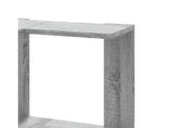 Estantería de esquina 3 niveles madera gris Sonoma 50x50x102 cm