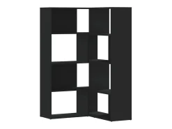 Estantería de esquina 4 niveles madera blanco 85x85x140 cm
