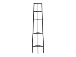 Estantería de esquina de 5 niveles negra 45,5x31,5x180 cm ES497703