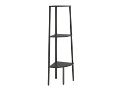 Estantería de esquina de 3 baldas negro 45,5x31,5x120 cm ES938236