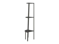 Estantería de esquina de 3 baldas negro 45,5x31,5x120 cm ES938236