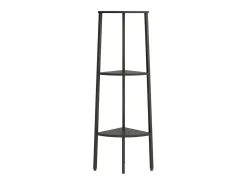 Estantería de esquina de 3 baldas negro 45,5x31,5x120 cm ES938236