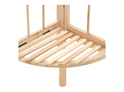 Estantería de esquina madera de cedro 27x27x110 cm