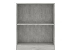 Estantería de madera contrachapada gris hormigón 60x24x74,5 cm