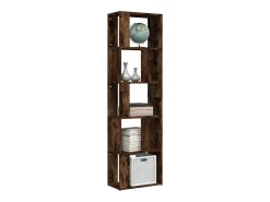 Estantería de madera contrachapada roble ahumado 45x24x160 cm
