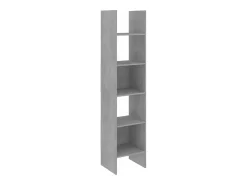 Estantería de madera contrachapada gris hormigón 40x35x180 cm