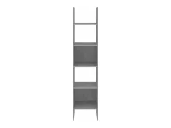 Estantería de madera contrachapada gris hormigón 40x35x180 cm