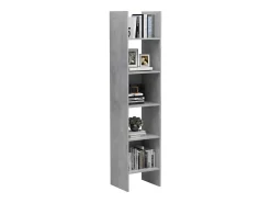 Estantería de madera contrachapada gris hormigón 40x35x180 cm