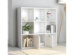 Estantería de madera contrachapada blanco 98x30x98 cm