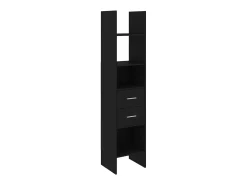 Estantería de madera contrachapada negro 40x35x180 cm