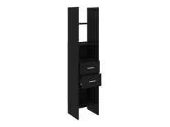 Estantería de madera contrachapada negro 40x35x180 cm