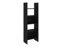 Estantería de madera contrachapada negro 60x35x180 cm