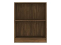 Estantería de madera contrachapada roble marrón 60x24x74,5 cm