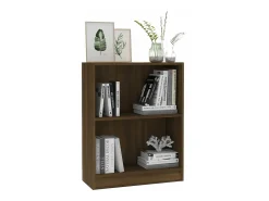 Estantería de madera contrachapada roble marrón 60x24x74,5 cm