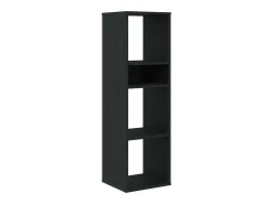 Estantería de madera contrachapada negra 34x31x112 cm