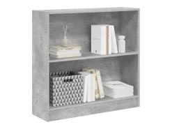 Estantería de madera contrachapada gris hormigón 80x24x75 cm