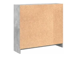 Estantería de madera contrachapada gris hormigón 80x24x75 cm