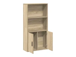 Estantería de madera de ingeniería roble sonoma 60x24x120 cm