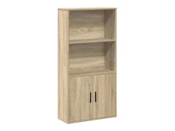 Estantería de madera de ingeniería roble sonoma 60x24x120 cm