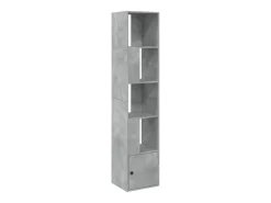 Estantería de madera de ingeniería gris hormigón 40x36x189 cm
