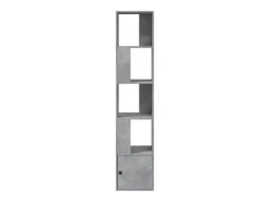 Estantería de madera de ingeniería gris hormigón 40x36x189 cm