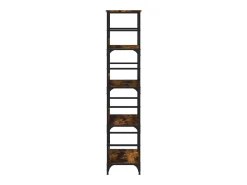 Estantería de madera de ingeniería roble ahumado 50x33x153 cm