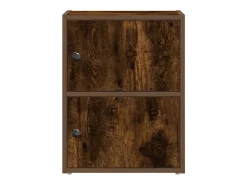 Estantería de madera de ingeniería roble ahumado 40x24x52 cm