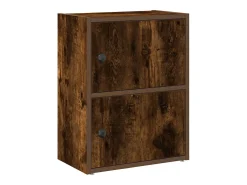Estantería de madera de ingeniería roble ahumado 40x24x52 cm