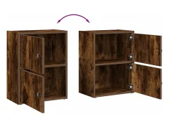 Estantería de madera de ingeniería roble ahumado 40x24x52 cm