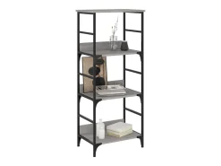 Estantería de madera de ingeniería gris Sonoma 50x33x117,5 cm