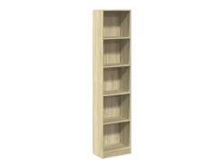 Estantería de madera de ingeniería roble Sonoma 40x24x176 cm