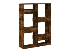 Estantería de madera de ingeniería roble ahumado 100x33x135 cm