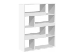 Estantería de madera de ingeniería blanca 100x33x125,5 cm