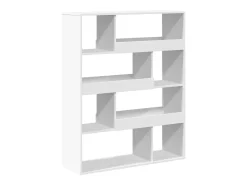 Estantería de madera de ingeniería blanca 100x33x125,5 cm
