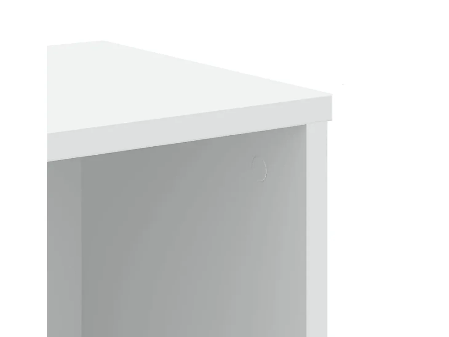 Estantería de madera de ingeniería blanca 50x25x105 cm